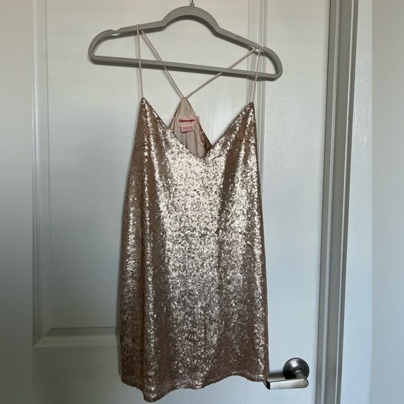 Showpo. | Dresses | Showpo Gold Sequin Dress | Poshmark